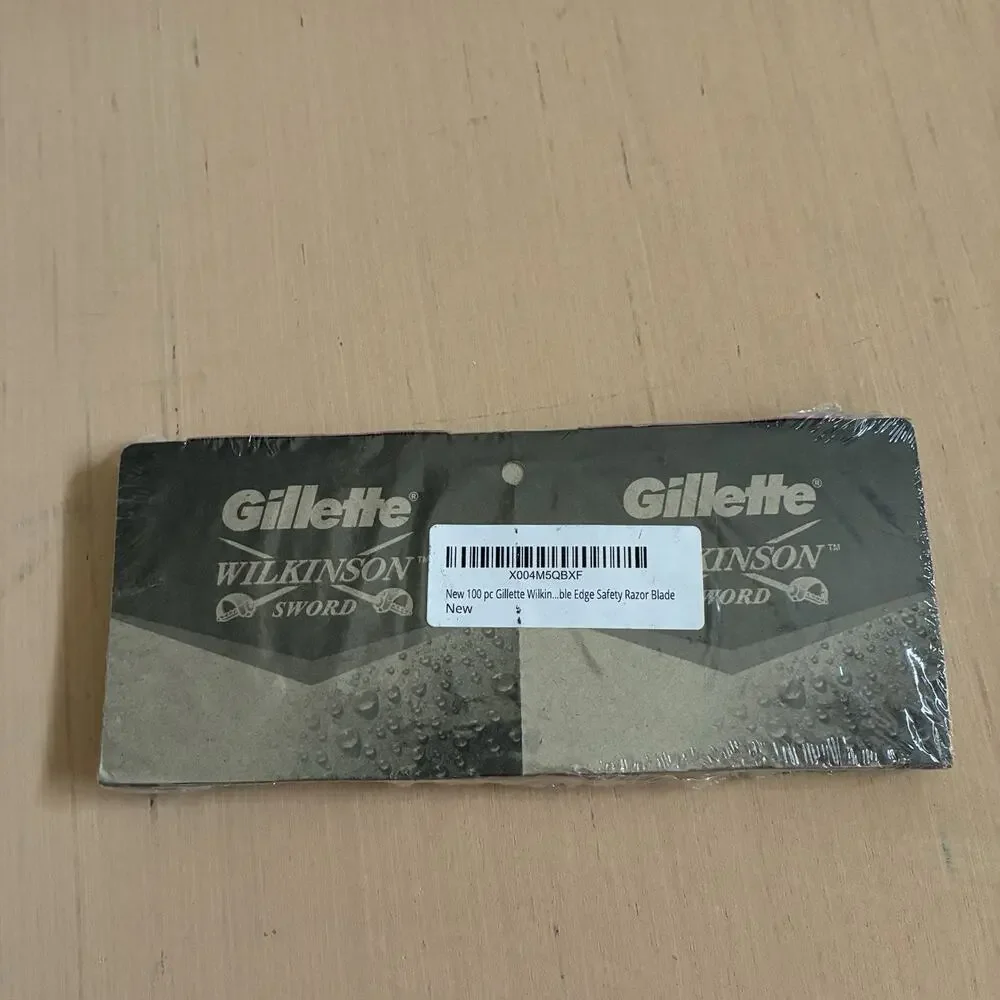 Gillette 100 X Blades Wilkenson SWORD RAZOR Double Edge Safety Razor New